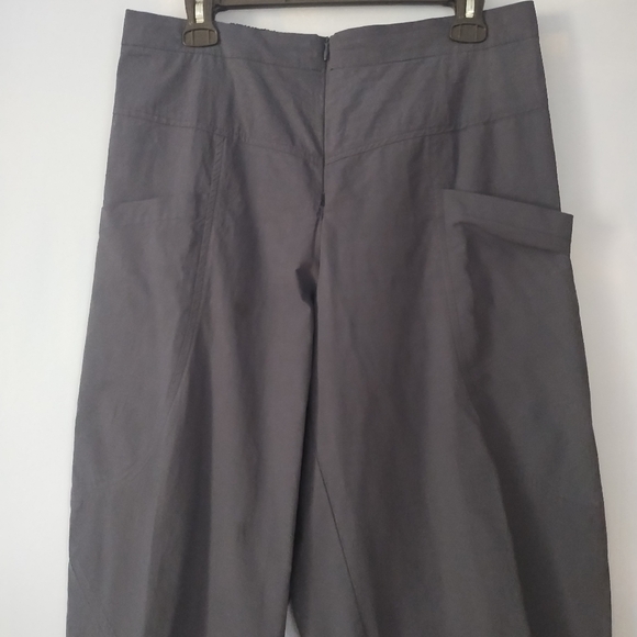 Alembika Black Stretch Cotton Barrel Leh Cargo Pocket Pants 2 M - Picture 2 of 7